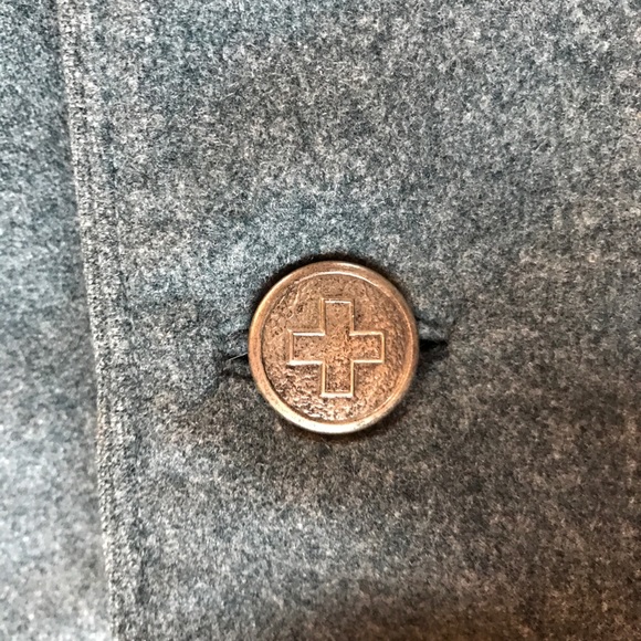 Full length vintage wool military pea coat - Picture 3 of 6